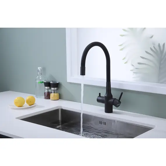 Смеситель для кухни Paulmark Salix Sa213419-401 под фильтр с гибким изливом антрацит, изображение 10