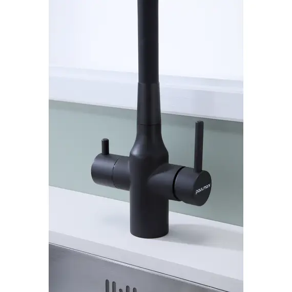 Смеситель для кухни Paulmark Salix Sa213419-401 под фильтр с гибким изливом антрацит, изображение 12