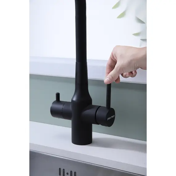 Смеситель для кухни Paulmark Salix Sa213419-401 под фильтр с гибким изливом антрацит, изображение 13