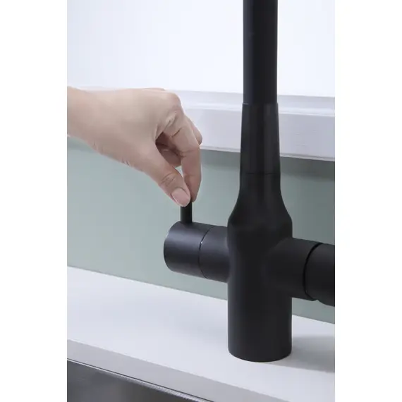 Смеситель для кухни Paulmark Salix Sa213419-401 под фильтр с гибким изливом антрацит, изображение 14