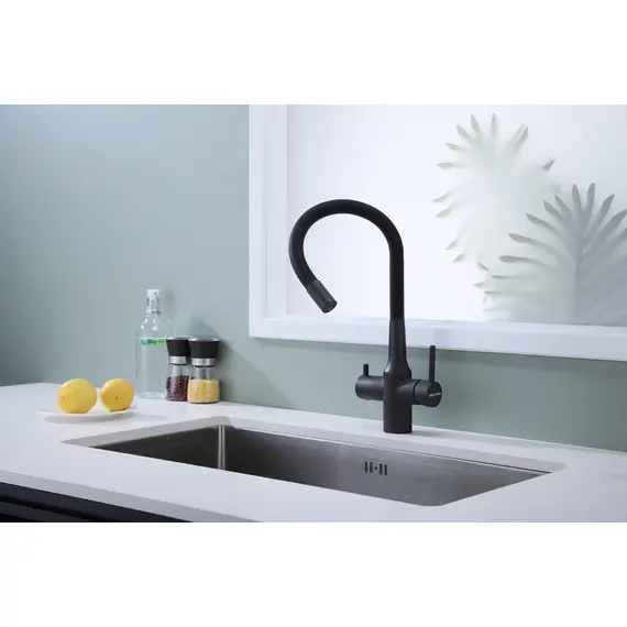 Смеситель для кухни Paulmark Salix Sa213419-401 под фильтр с гибким изливом антрацит, изображение 3