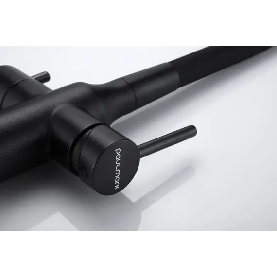 Смеситель для кухни Paulmark Salix Sa213419-418 под фильтр с гибким изливом черный металлик, изображение 17