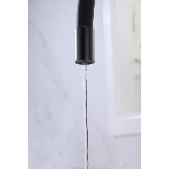 Смеситель для кухни Paulmark Salix Sa213419-418 под фильтр с гибким изливом черный металлик, изображение 5