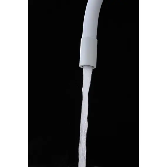 Смеситель для кухни Paulmark Salix Sa213419-431 под фильтр с гибким изливом белый матовый, изображение 9