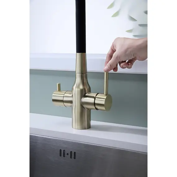 Смеситель для кухни Paulmark Salix Sa213419-BR под фильтр с гибким изливом бронза, изображение 10