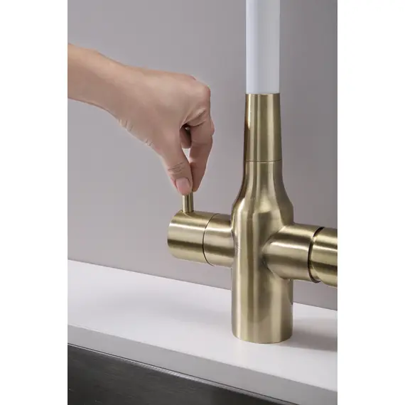 Смеситель для кухни Paulmark Salix Sa213419-BRw под фильтр с гибким изливом бронза, изображение 10