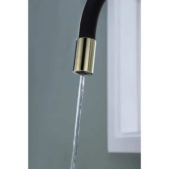 Смеситель для кухни Paulmark Salix Sa213419-G под фильтр с гибким изливом золото, изображение 4