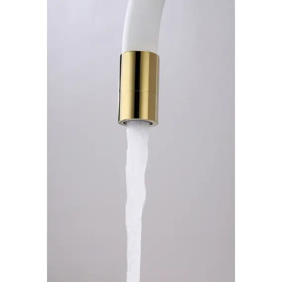 Смеситель для кухни Paulmark Salix Sa213419-Gw под фильтр с гибким изливом золото, изображение 9