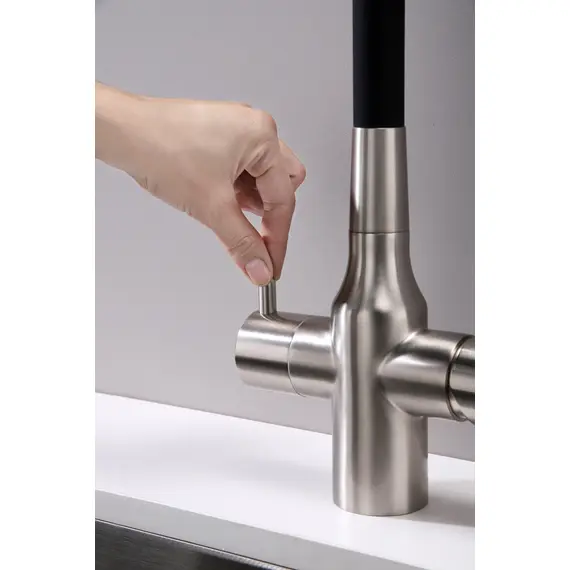 Смеситель для кухни Paulmark Salix Sa213419-NI под фильтр с гибким изливом никель, изображение 10