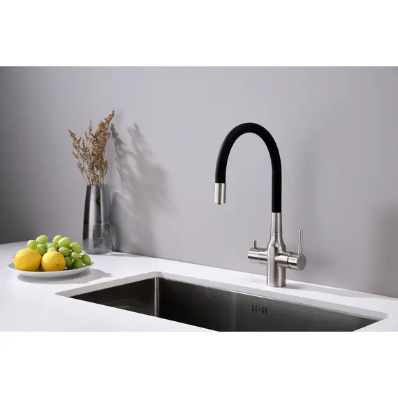 Смеситель для кухни Paulmark Salix Sa213419-NI под фильтр с гибким изливом никель, изображение 14