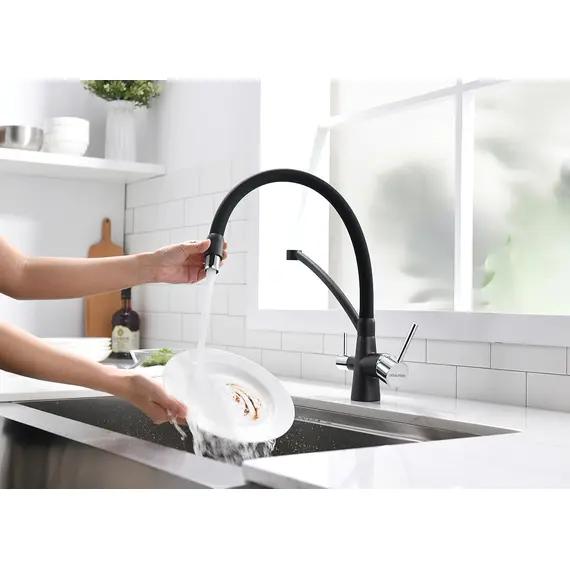 Смеситель для кухни Paulmark Siegen Si213111-418 черный металлик, изображение 6