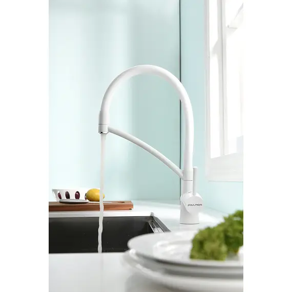 Смеситель для кухни Paulmark Siegen Si213111-WH белый матовый, изображение 6