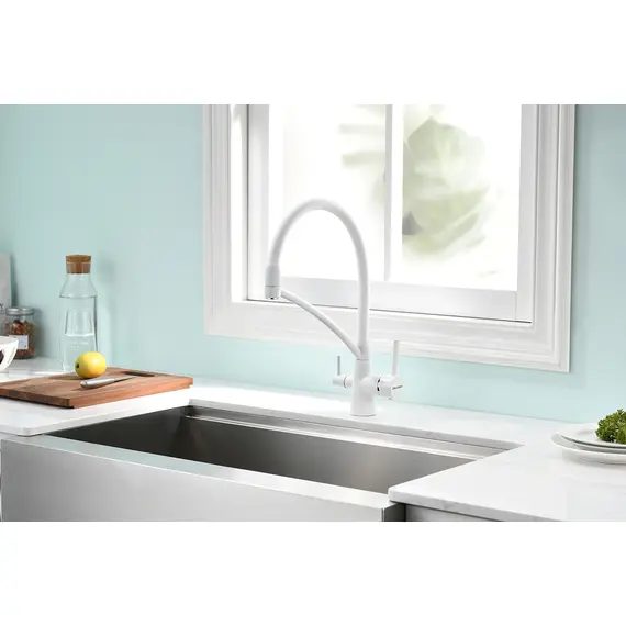 Смеситель для кухни Paulmark Siegen Si213111-WH белый матовый, изображение 5