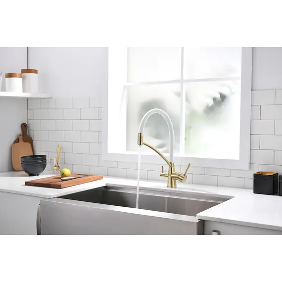 Смеситель для кухни Paulmark Siegen Si213111-BrW бронза/белый, изображение 5