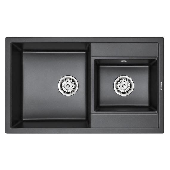 Мойка из камня Paulmark Tandem 80 PM238250-BL черный кварц 82 х 50 см