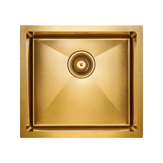 Мойка из нержавейки Paulmark Aller 48 Uni PM804844-BG брашированное золото 48 х 44 см
