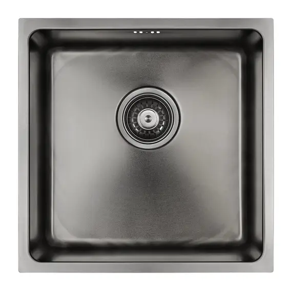 Мойка из нержавейки Paulmark Lassan PM304444-GM вороненая сталь 44 х 44 см