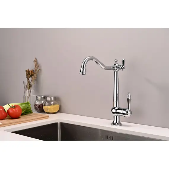 Смеситель для кухни Paulmark Retro Re213226-CR под фильтр ретро хром, изображение 2