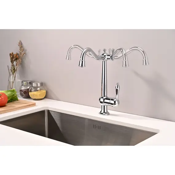 Смеситель для кухни Paulmark Retro Re213226-CR под фильтр ретро хром, изображение 5