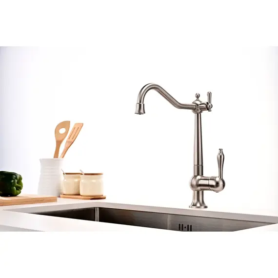 Смеситель для кухни Paulmark Retro Re213226-NI под фильтр ретро никель, изображение 2