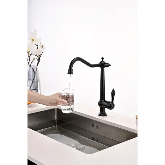 Смеситель для кухни Paulmark Retro Re213226-401 под фильтр ретро антрацит, изображение 2