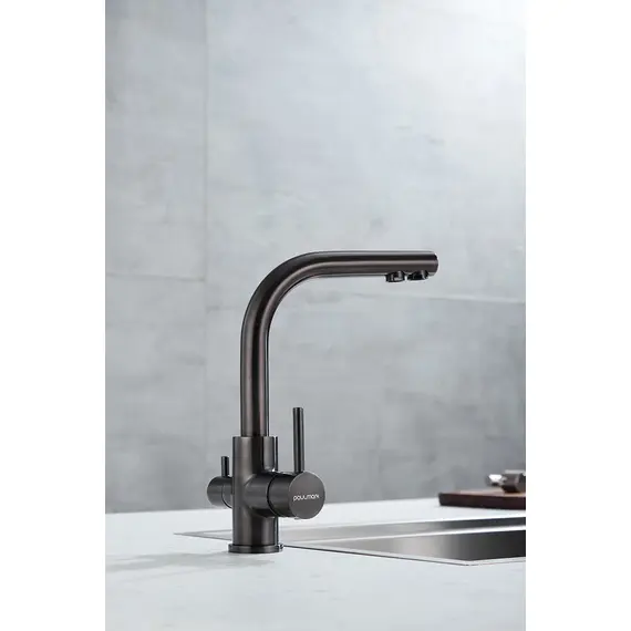 Смеситель для кухни Paulmark Essen Es213011-GM вороненая сталь PVD, изображение 2