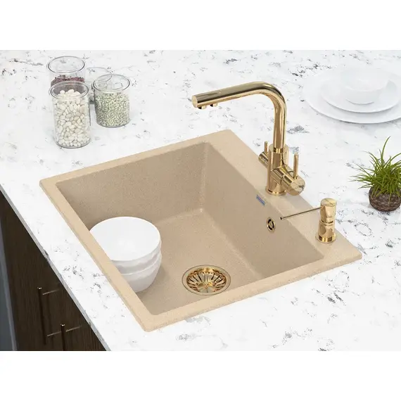 Смеситель для кухни Paulmark Essen Es213011-G золото, изображение 2