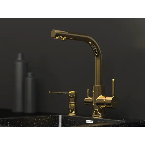 Смеситель для кухни Paulmark Essen Es213011-G золото, изображение 7