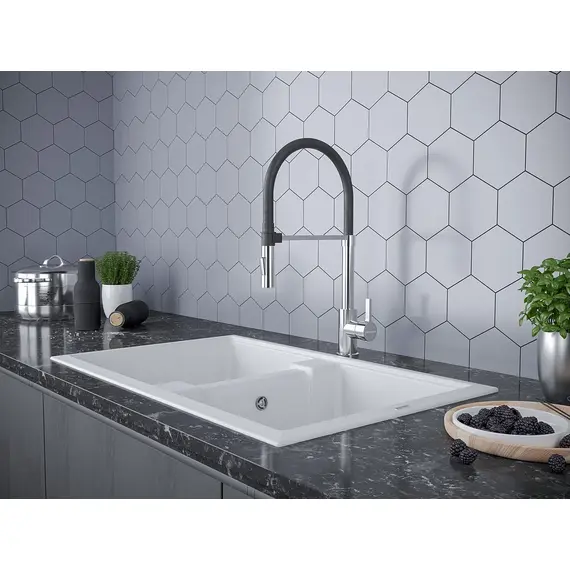 Смеситель для кухни Paulmark Halt Ha214021-CR с гибким изливом хром, изображение 3