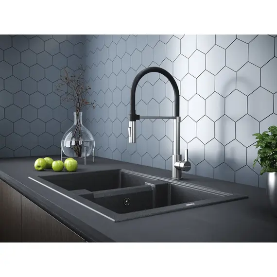 Смеситель для кухни Paulmark Halt Ha214021-Ni с гибким изливом никель, изображение 3