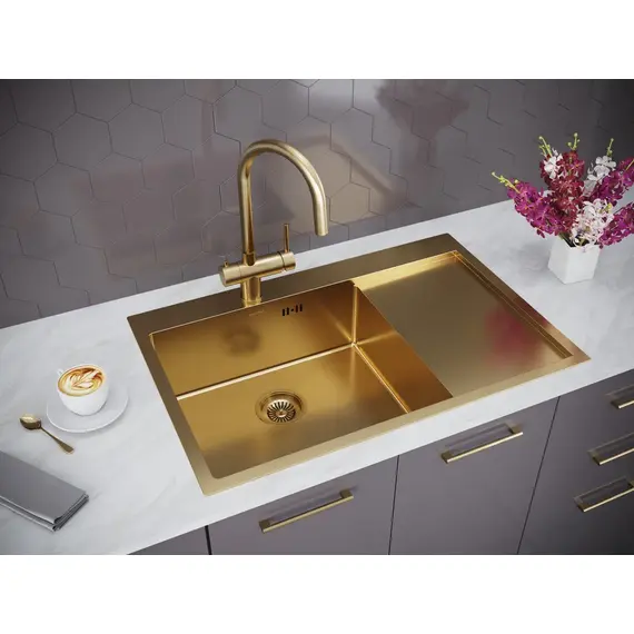 Смеситель для кухни Paulmark Heller He213218-BG брашированное золото, изображение 4