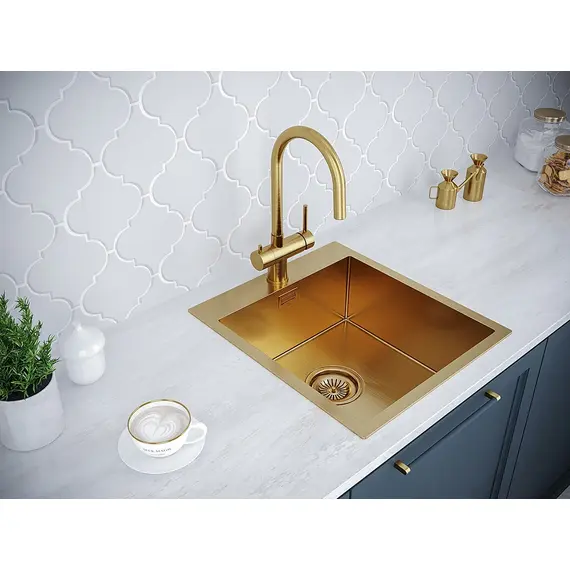 Смеситель для кухни Paulmark Heller He213218-BG брашированное золото, изображение 5