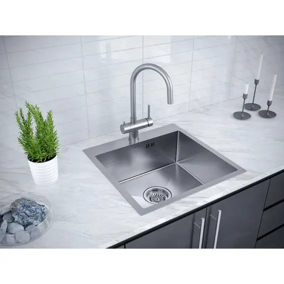 Смеситель для кухни Paulmark Heller He213218-SS нержавеющая сталь, изображение 4