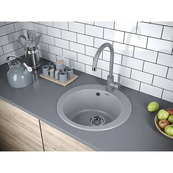 Смеситель для кухни Paulmark Holstein Ho212063-402 серый металлик, изображение 2