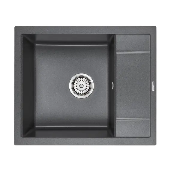 Мойка из камня Paulmark Flugen 50-600 PM216050-DG графитовый кварц 60 х 50 см