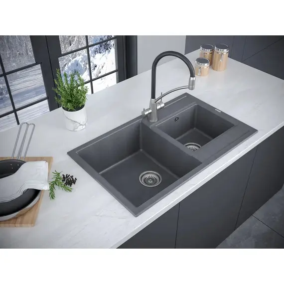 Мойка из камня Paulmark Optimum PM216050-QU бежевый кварц 60 х 50 см, изображение 3