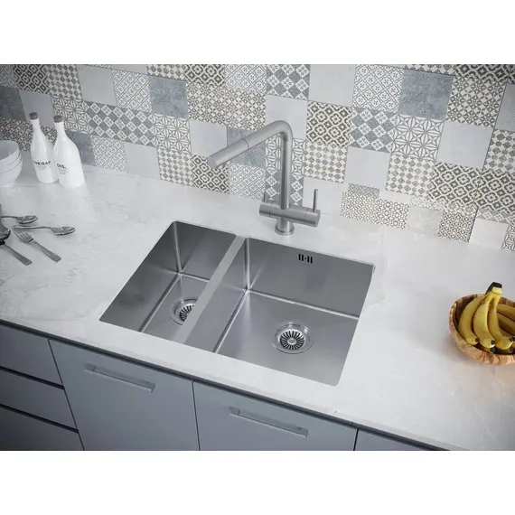 Мойка из нержавейки Paulmark Gerberg 59/2S Uni PM225944-BSR сталь 59 х 44 см, изображение 3