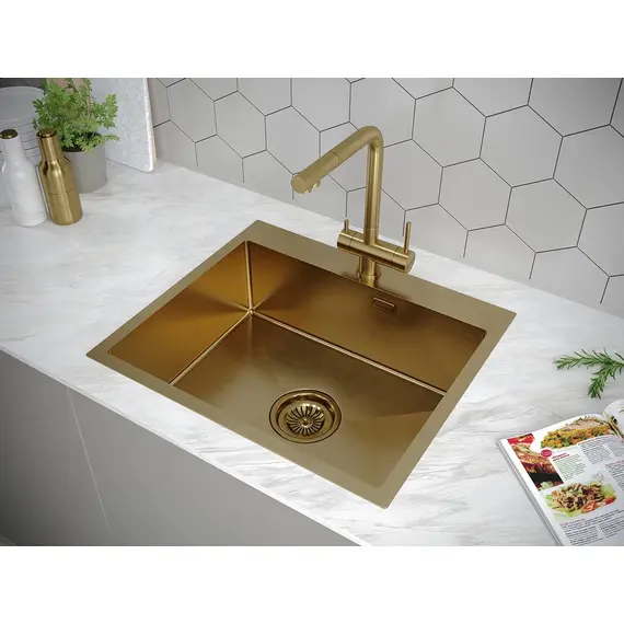 Смеситель для кухни Paulmark Skalen Sk213020-BG брашированное золото, изображение 4