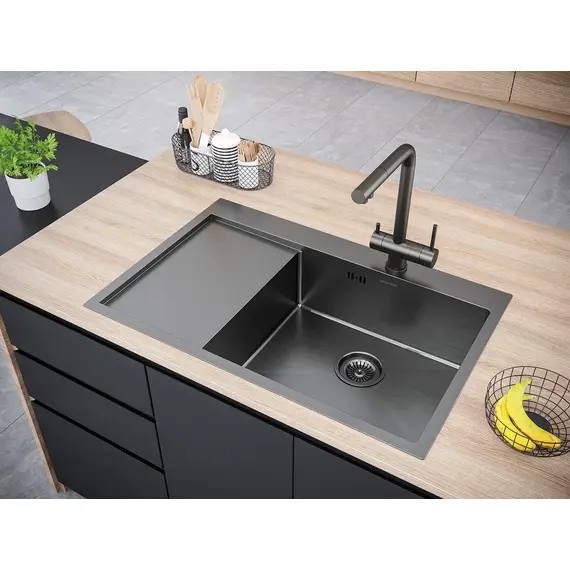 Смеситель для кухни Paulmark Skalen Sk213020-GM вороненая сталь, изображение 6