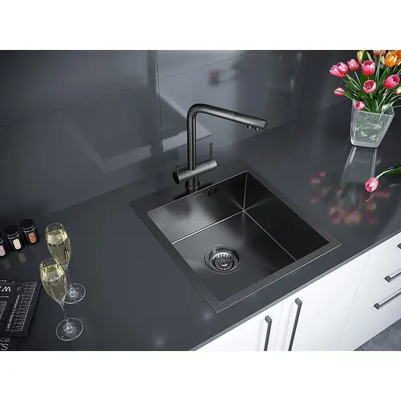 Смеситель для кухни Paulmark Skalen Sk213020-GM вороненая сталь, изображение 8