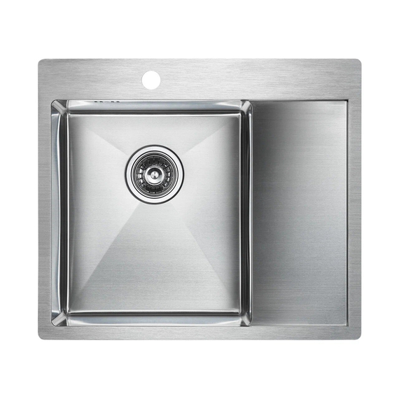 Мойка из нержавейки Paulmark Kroner 59F PM225951-BSL сталь 59 х 51 см