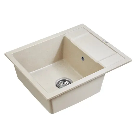 Мойка из камня Paulmark Flugen 50-600 PM216050-BE бежевый кварц 60 х 50 см, изображение 2