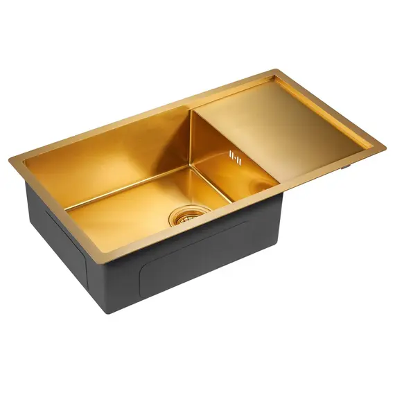 Мойка из нержавейки Paulmark Gerberg 78F Uni PM217844-BG брашированное золото 78 х 44 см, изображение 2