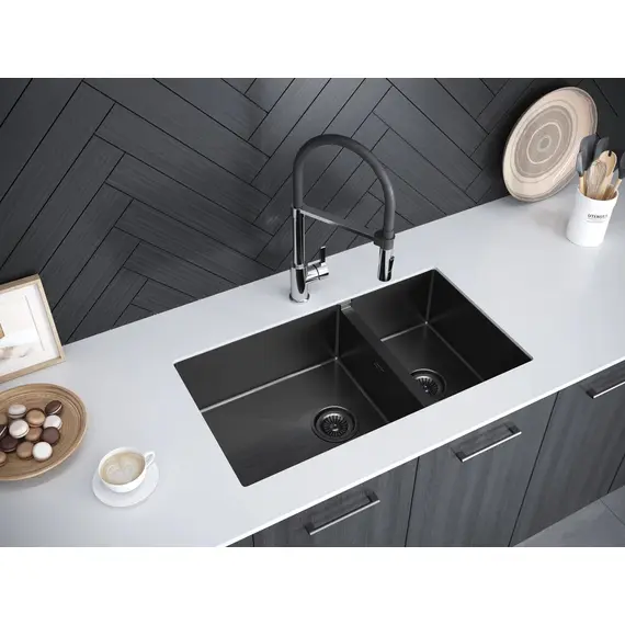 Мойка из нержавейки Paulmark Osser PM527844-GM вороненая сталь 78 х 44 см, изображение 3