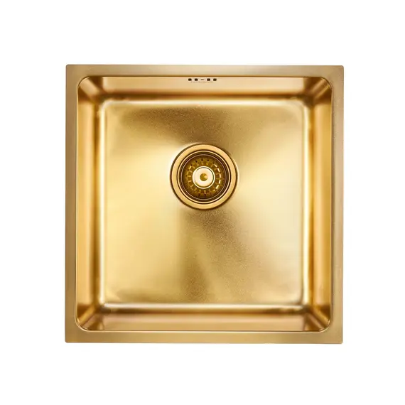 Мойка из нержавейки Paulmark Lassan PM304444-BG брашированное золото 44 х 44 см