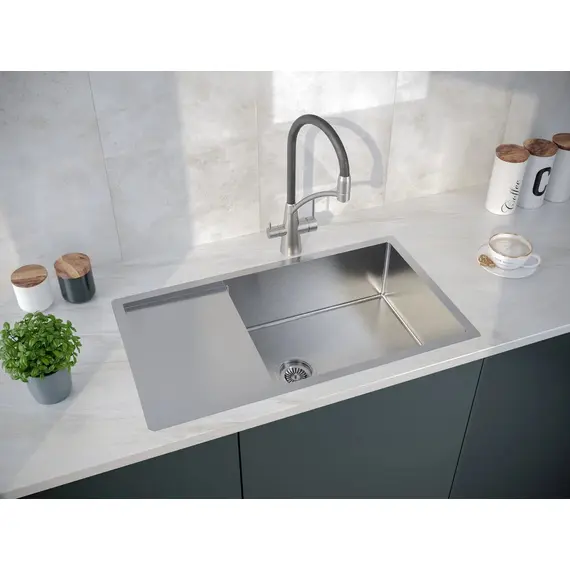 Мойка из нержавейки Paulmark Gerberg 78F Uni PM217844-BS сталь 78 х 44 см, изображение 3