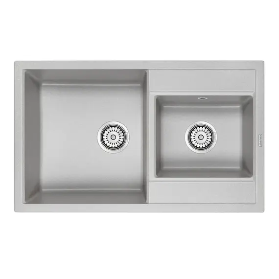 Мойка из камня Paulmark Tandem PM238250-GR серый кварц 82 х 50 см