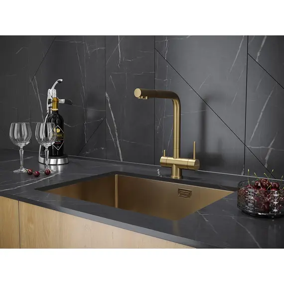 Смеситель для кухни Paulmark Skalen Sk213020-BG брашированное золото, изображение 2