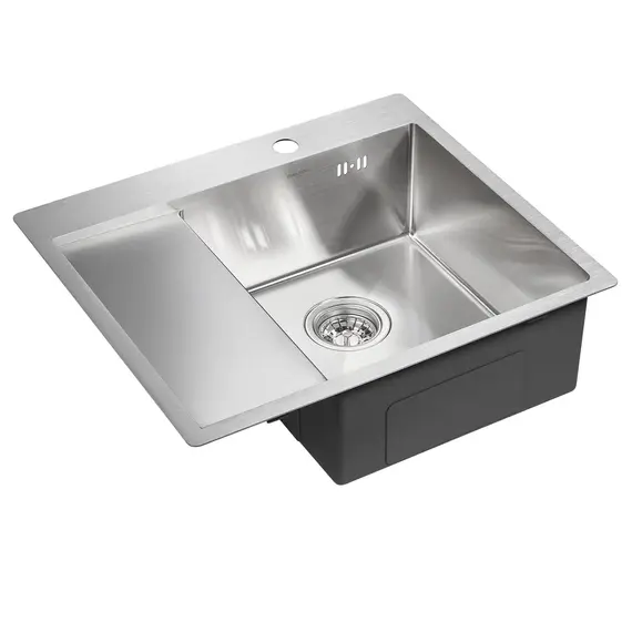 Мойка из нержавейки Paulmark Kroner 59F PM225951-BSR сталь 59 х 51 см, изображение 2