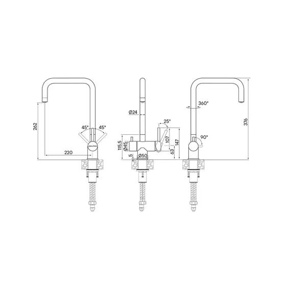 Смеситель для кухни Paulmark Wetter We213030-431 белый матовый, изображение 3